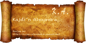 Kaján Alexandra névjegykártya