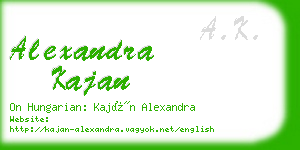 alexandra kajan business card